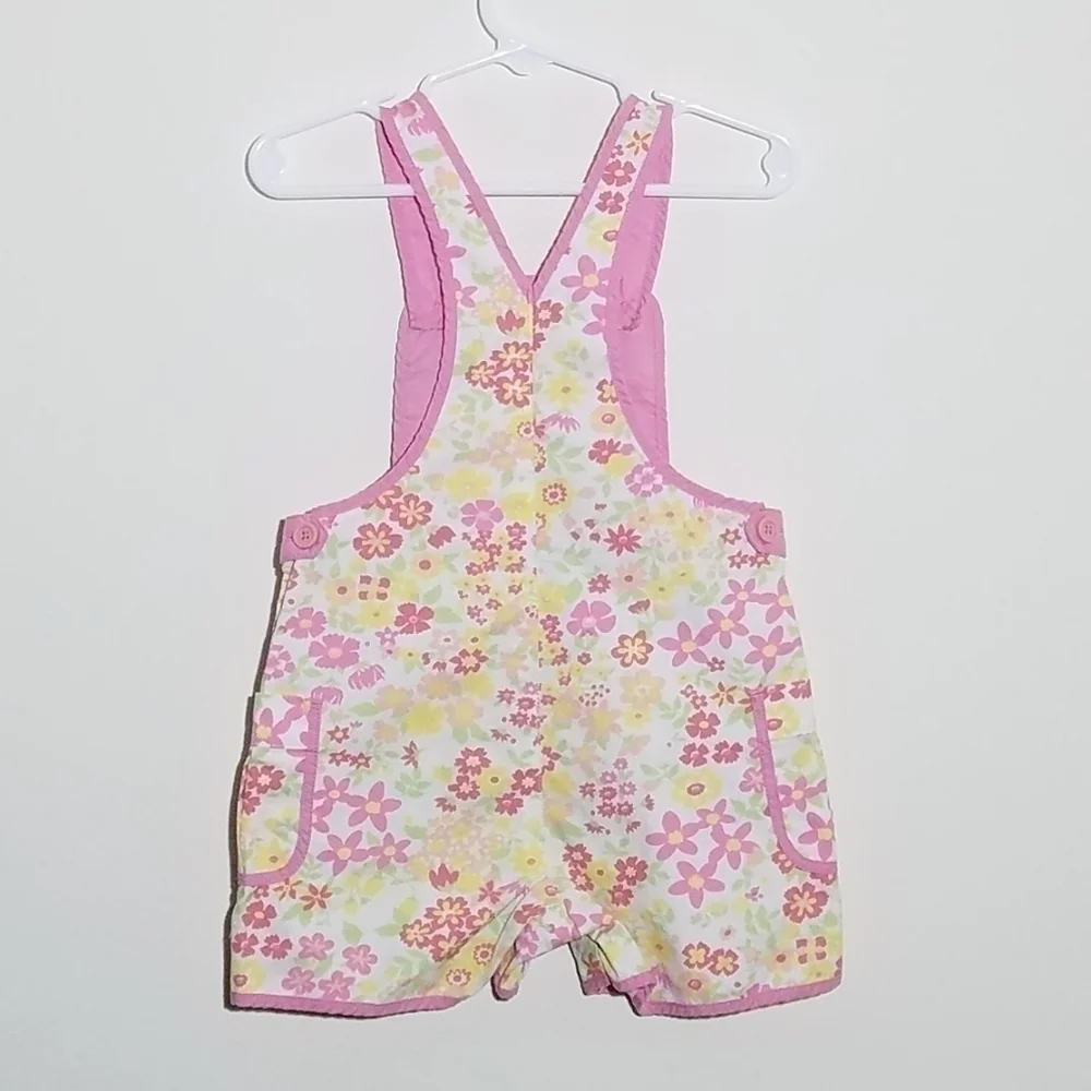 Gap Floral Flower Overall Shortall 12-18m